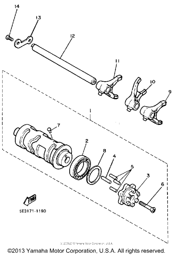 XV1100SC Копирный вал