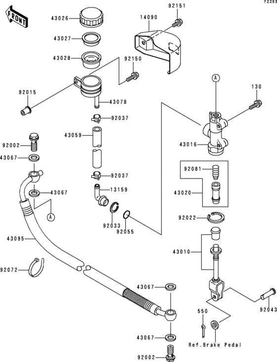 VN1500 Задний торм цилиндр
