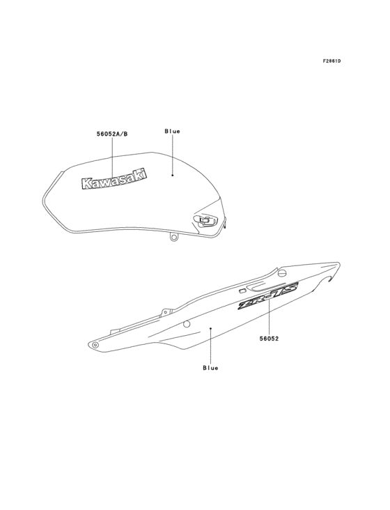 ZR750 Decals(blue)(cn)(h3 / h4)