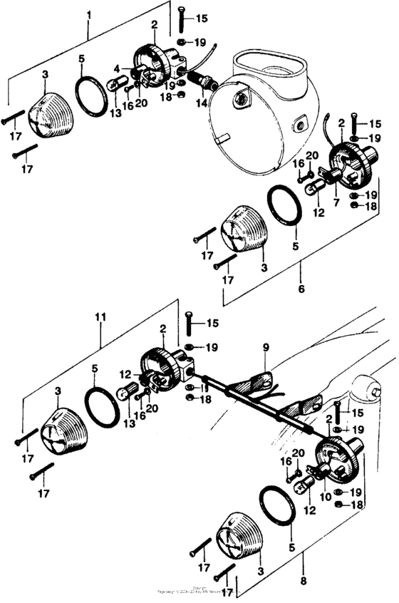 CL125 Задний фонарь