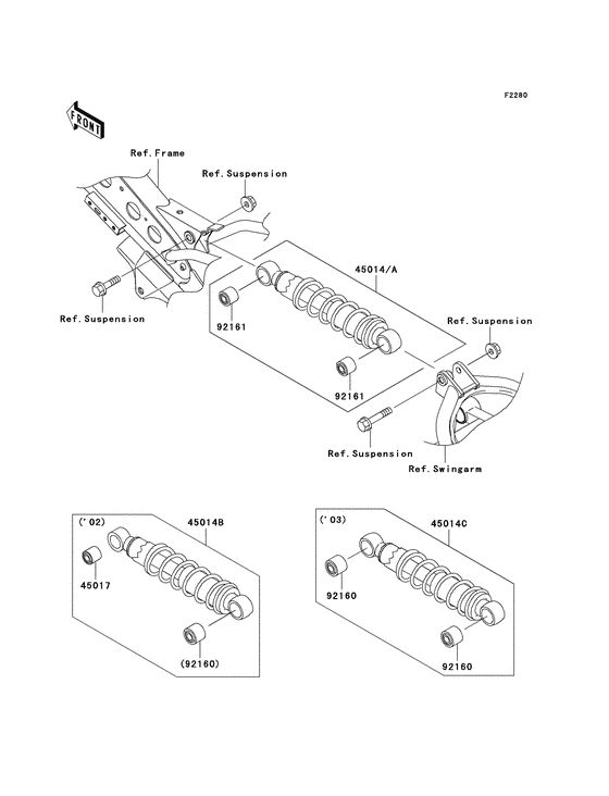  Абсорбер удавный в сборе задний