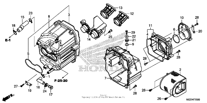 CB500F (ABS) Воздушный фильтр