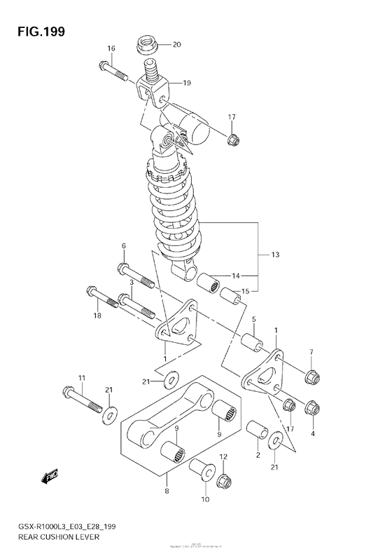 Rear Cushion Lever (Gsx-R1000L3 E28)