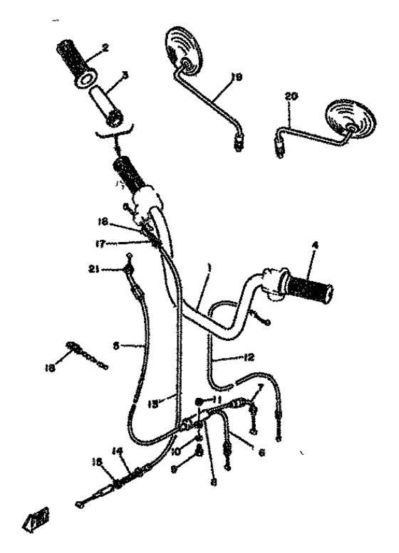 Handlebar. cable