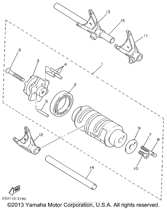 XVS650 Копирный вал