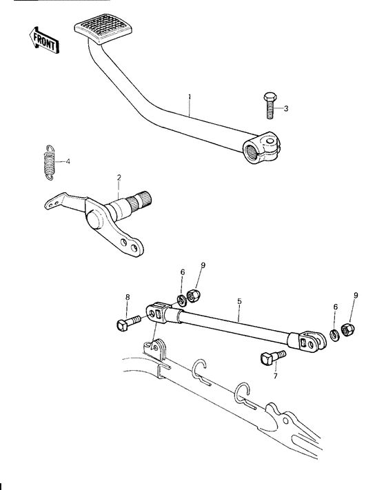 KZ1000 Педаль тормоза