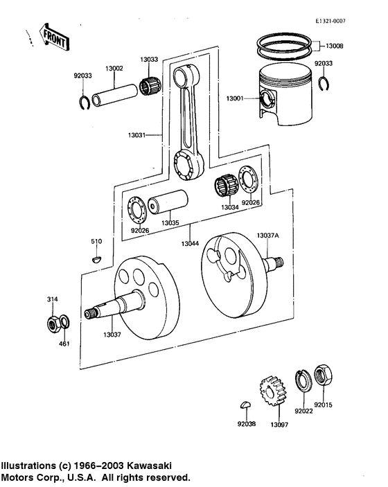Crankshaft/piston