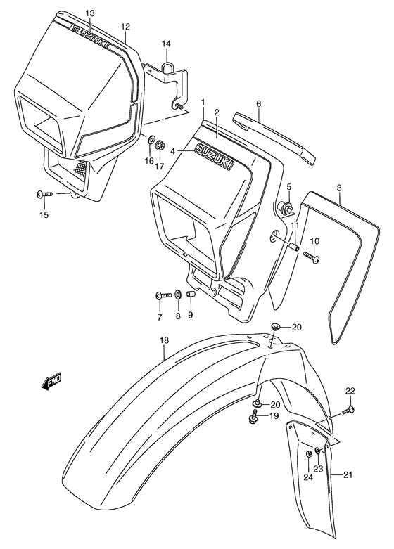 Headlamp cover  front fender
