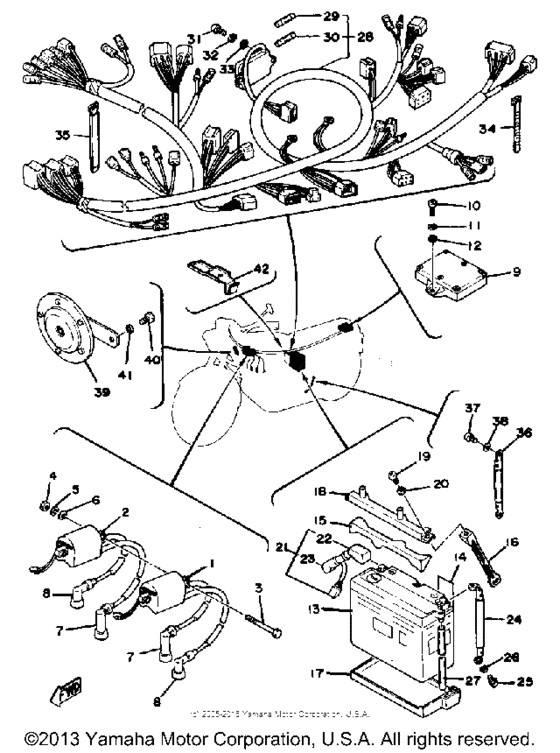 Ignition coil battery-wire harness