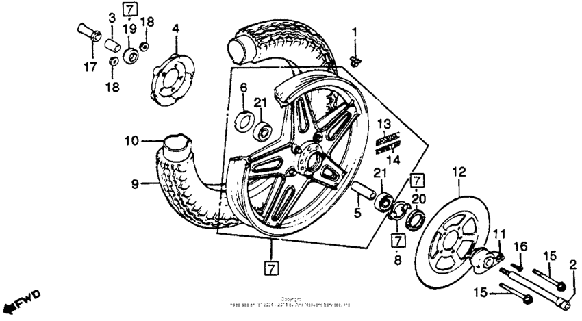 Cb750l front wheel