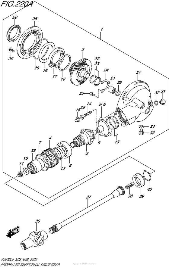 Propeller Shaft/final Drive Gear