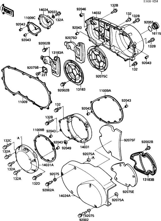 VN1500 Крышки двигателя