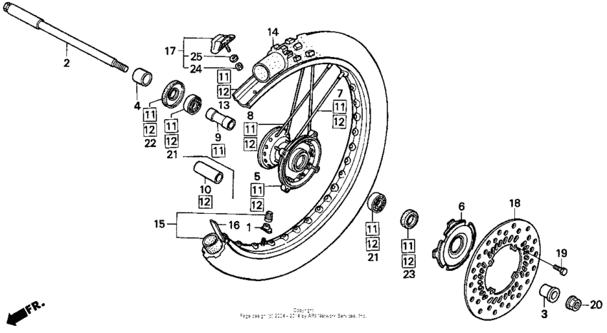 Front wheel 92-94