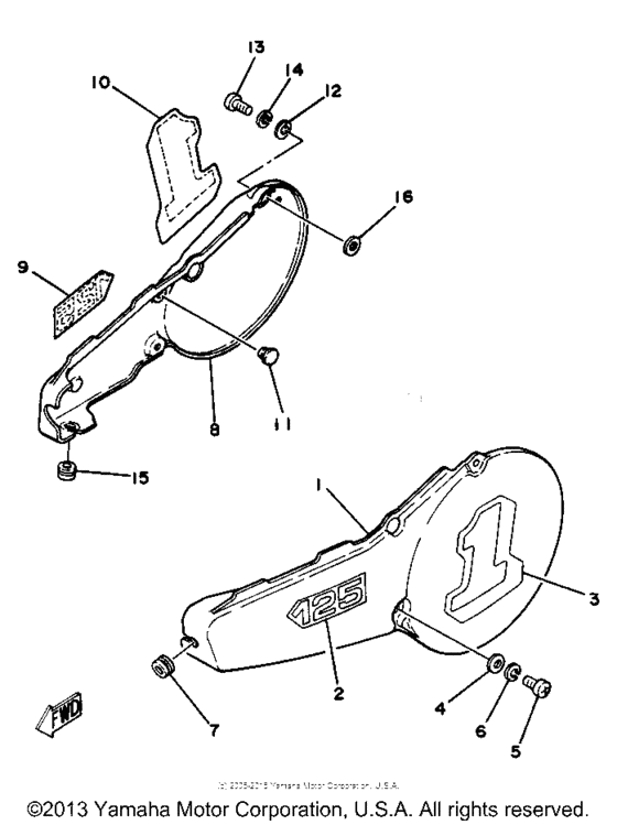 YZ125H Боковые обтекатели