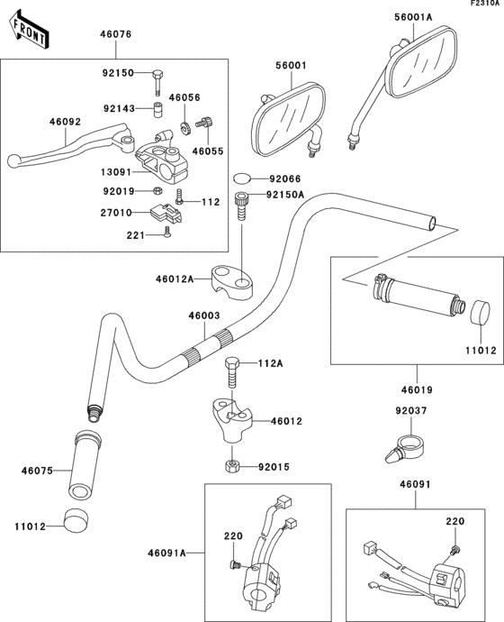 VN800 Handlebar(vn800-b2 / b3 / b4 / b5)