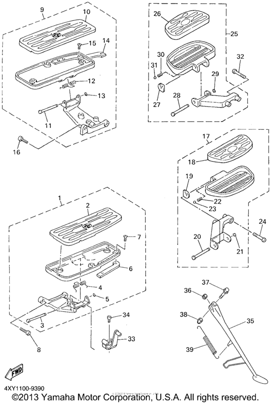XVZ13TFLC Подножки