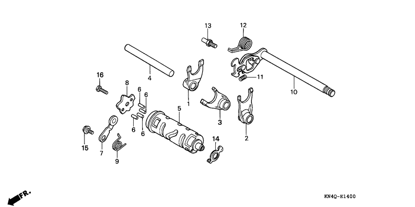 XR100 Вилка переключения передач