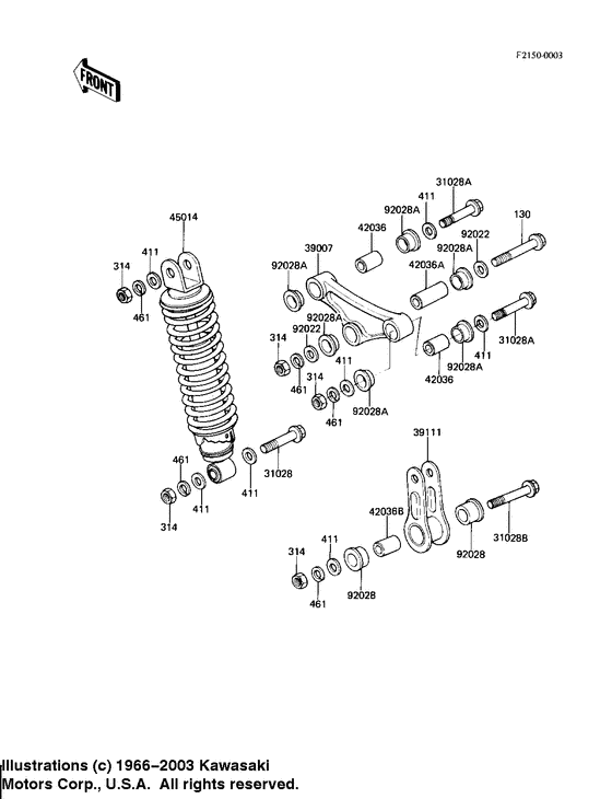 AR80 Rear suspension / shock absorber