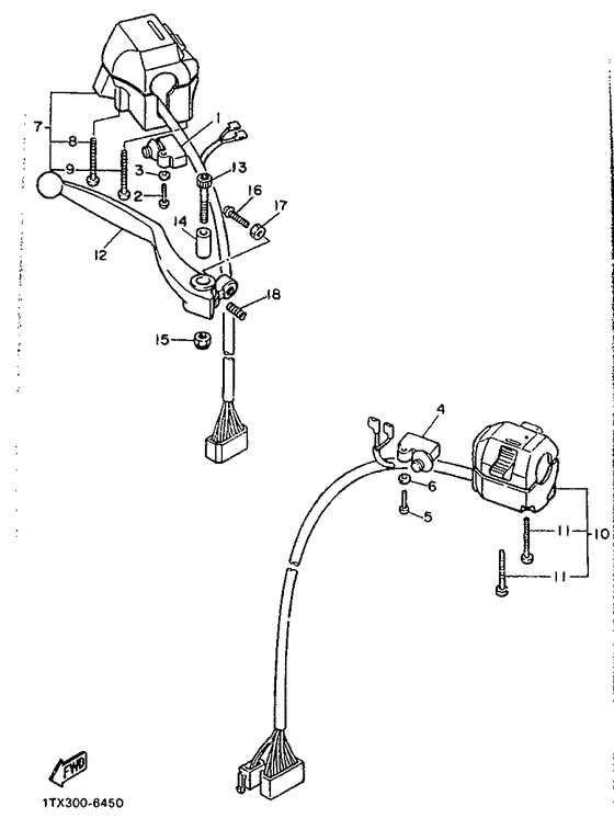 Handle switch. lever