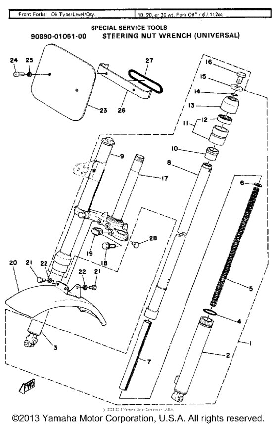 Front fork - front fender