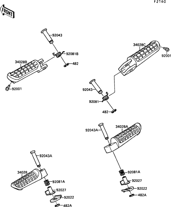 ZX750 Подножки