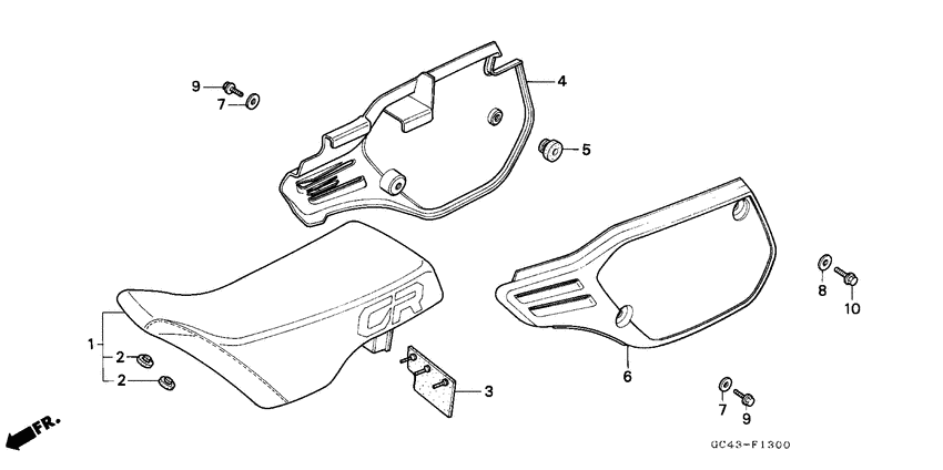 CR80R Seat / side cover