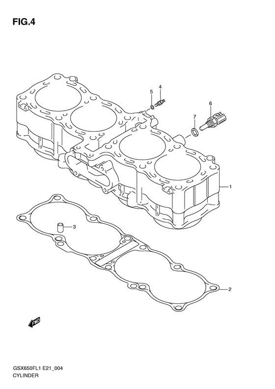 GSX650F Цилиндр