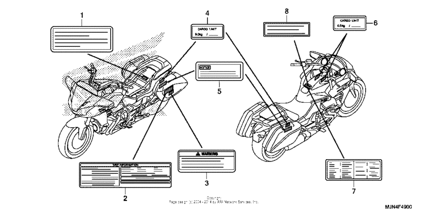 CTX1300 (ABS) Лейбл предостережения