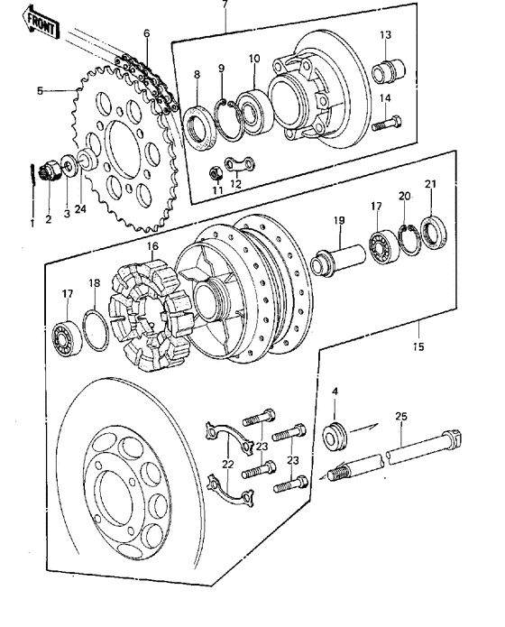 Rear hub/chain