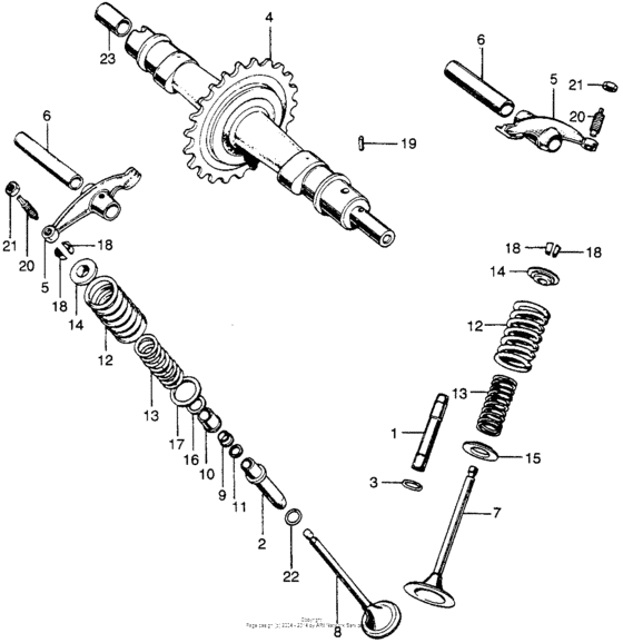 Camshaft + valves
