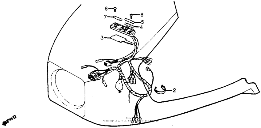 Fairing wire harness