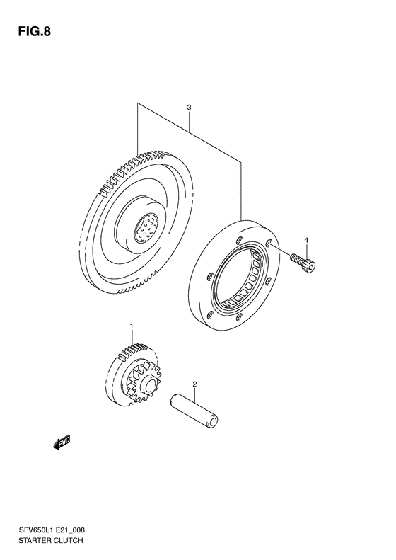 SFV650 (ABS) Муфта стартера