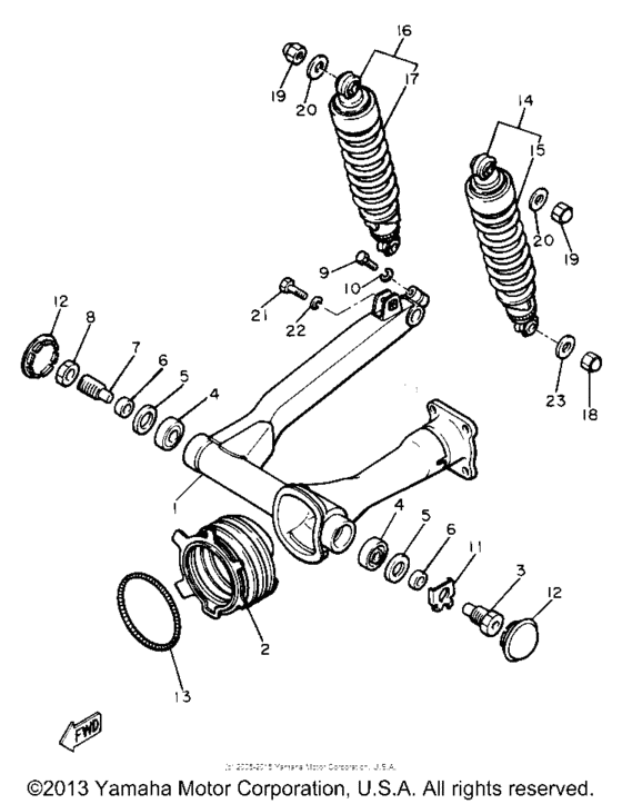 Rear arm rear suspension