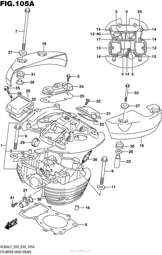 Cylinder Head (Rear) (Vl800L7 E03)