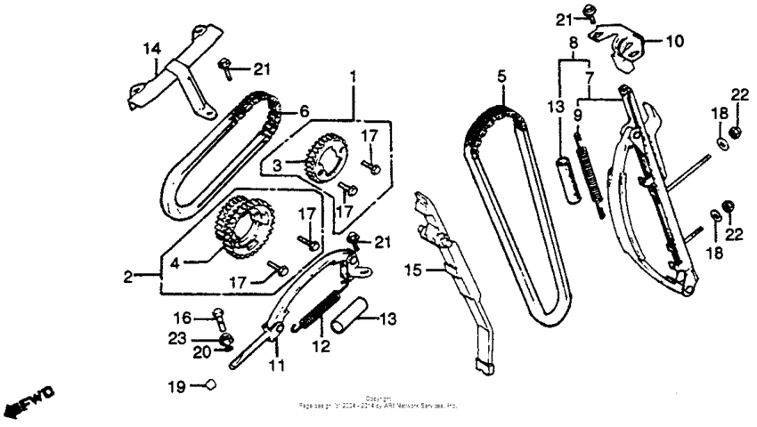 Cam chain + tensioner