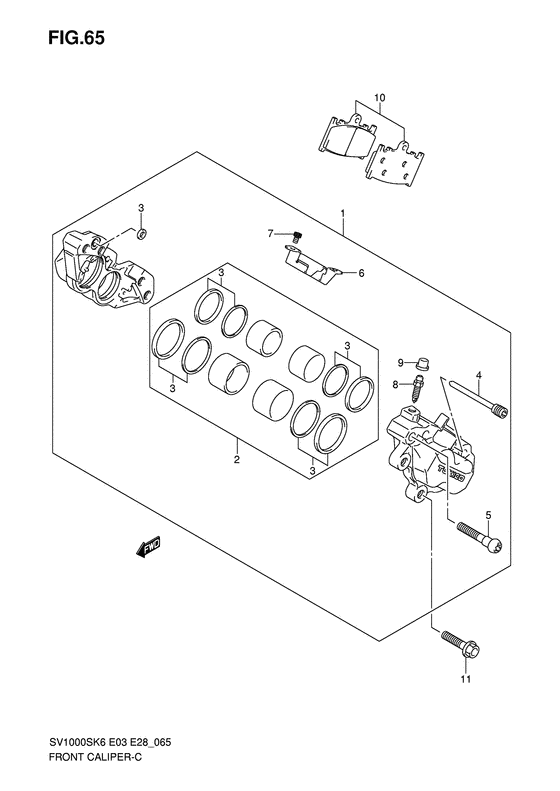 SV1000 Передний суппорт