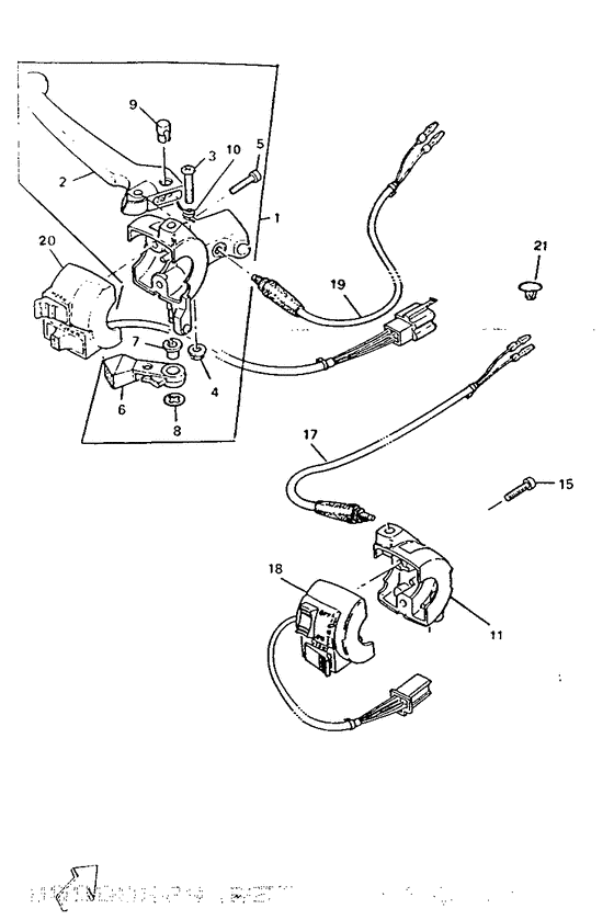 Handle switch. lever
