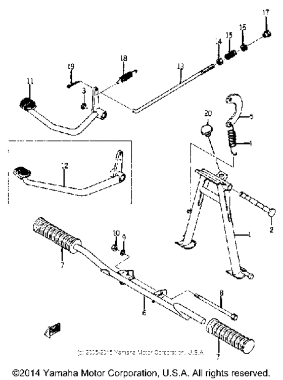 Stand - brake pedal