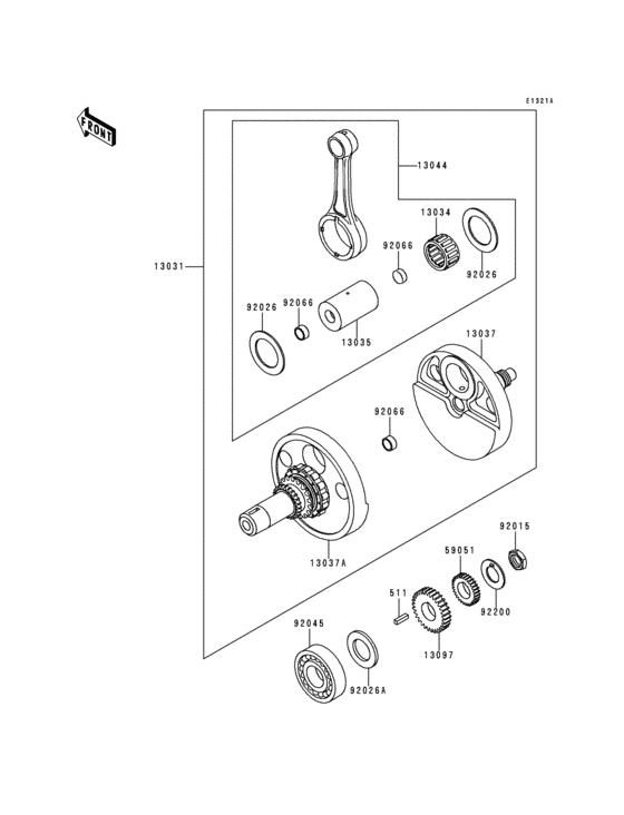 Crankshaft(kl650ae032206-)