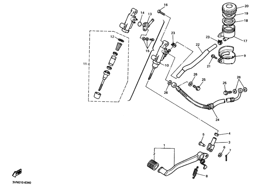 Rr master cylinder assy