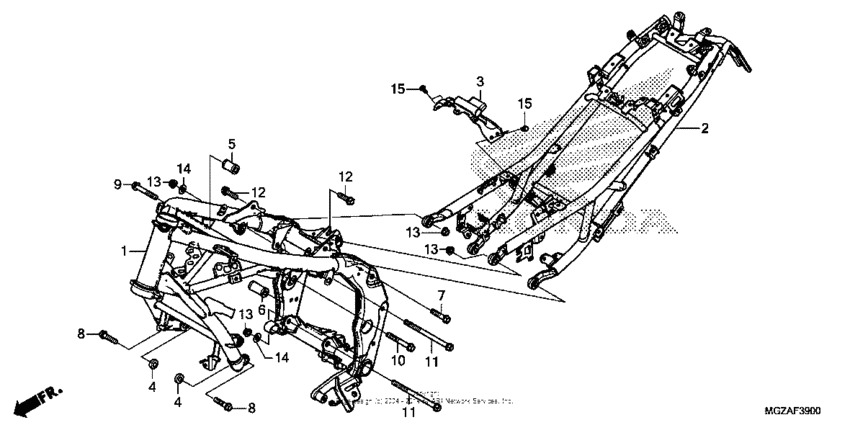 CB500F (ABS) Рама