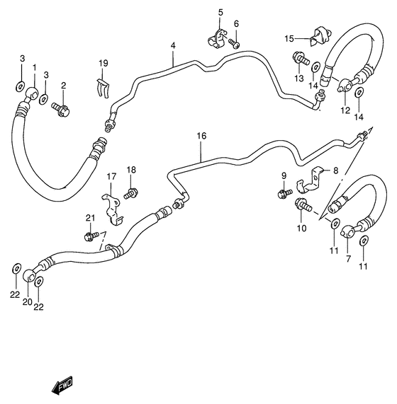 GSF1200 Front brake pipe