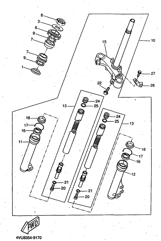 CW50 Передняя вилка