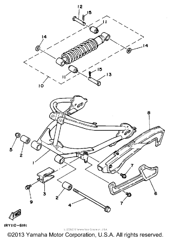 Swing arm-rear shocks