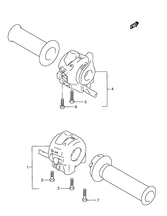 GSX-R600 Рулевой переключатель