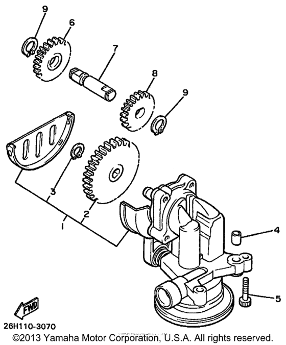 XVZ13LTKC Масляный насос