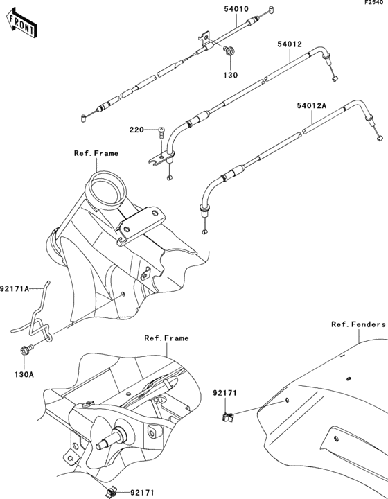 VN1700 Тросы управления
