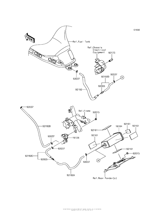 EX650 Испарительная система топлива