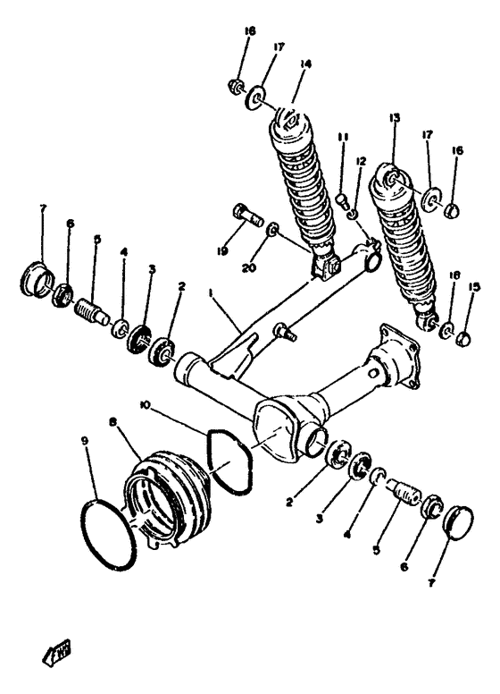 Rear arm/cushion