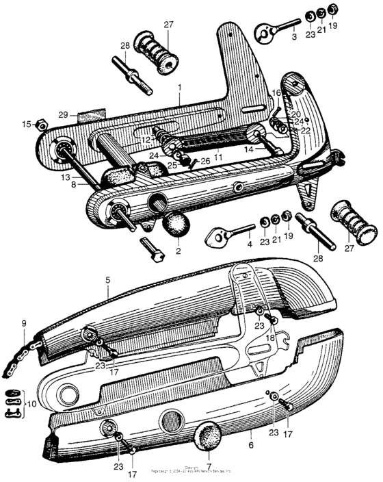 Swingarm + chain case